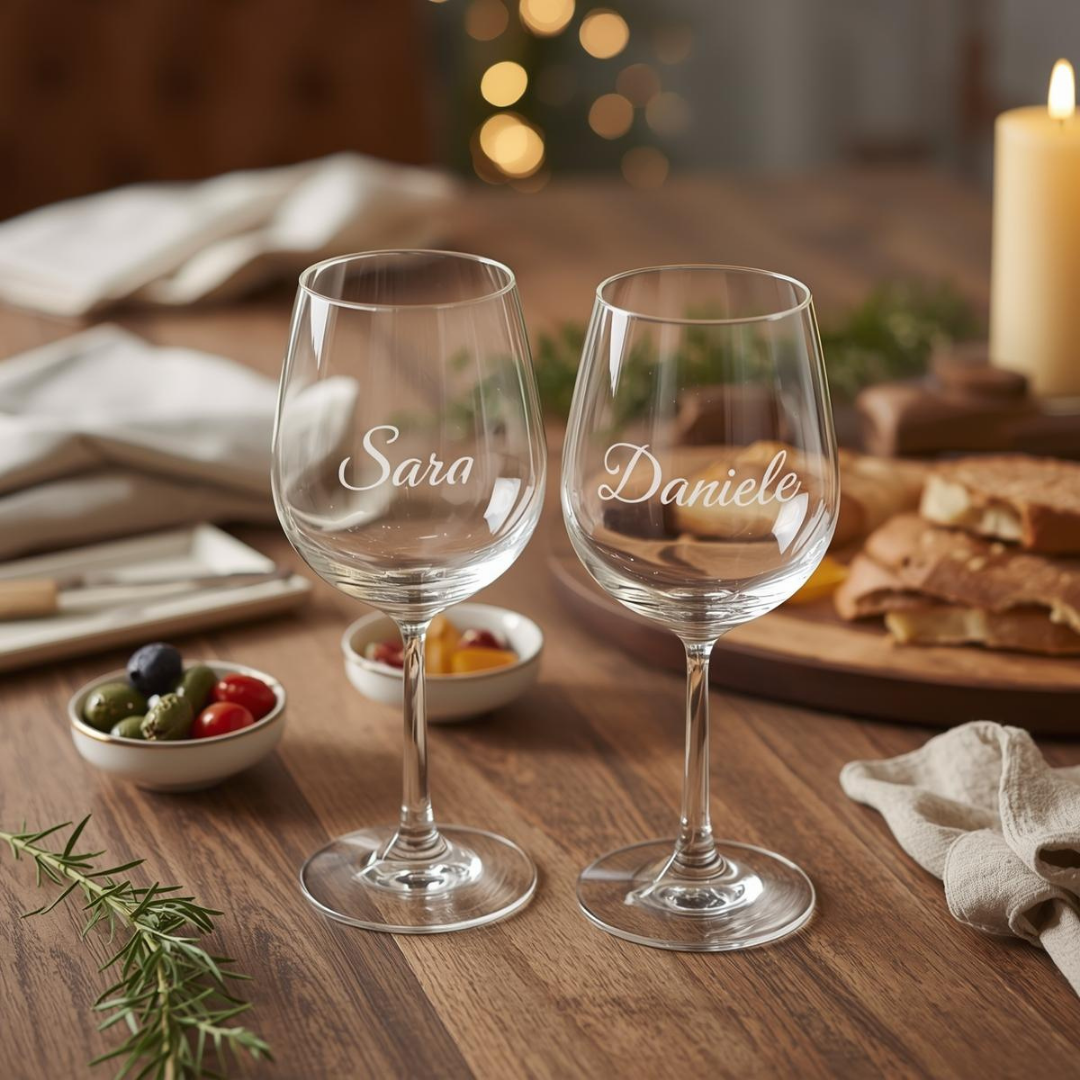 Incisione Personalizzata su Bicchiere di vetro – Servizio su Bicchiere del Cliente