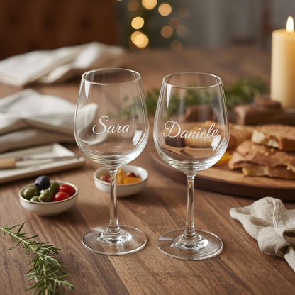Incisione Personalizzata su Bicchiere di vetro – Servizio su Bicchiere del Cliente