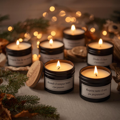 Candela in contenitore di latta